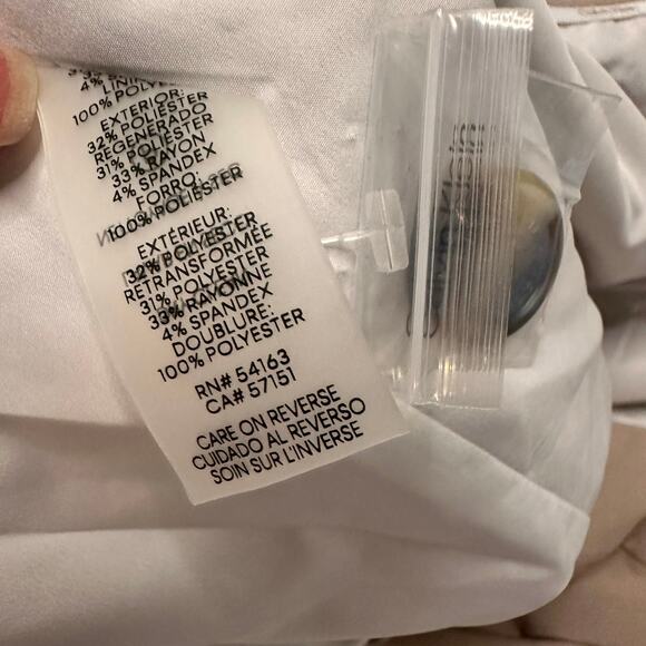 NWT Calvin Klein Beige Faux Wrap Mini Skirt Size 22W Classic Preppy Minimalist - Picture 7 of 8